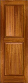 Raised  Panel  Stone  Harbor  Teak  Shutters